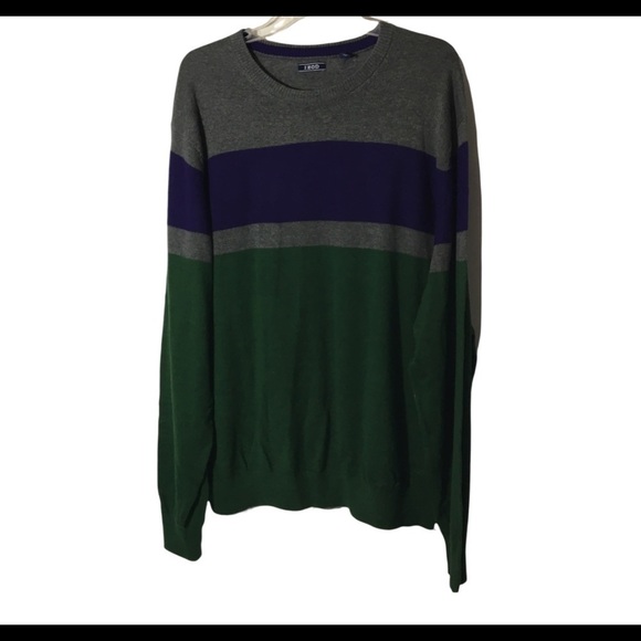 Izod Other - Izod Mens long sleeve Sweater purple gray and green XXL